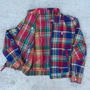 Polo Ralph Lauren Reversible Plaid Harrington Jacket XL Multicolor Vintage 90s